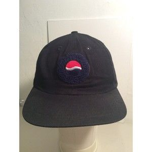 Vintage 1990s Pepsi Embroidered Black Snapback Hat Cap